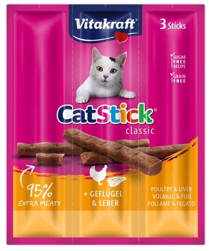 Przejdź do produktu Vitakraft Cat Stick Classic Drób i Wątroba 18g [10869] - przysmak dla kota