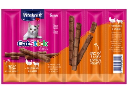 Przejdź do produktu Vitakraft Cat Stick Classic indyk + jagnięcina 6szt [23846] - przysmak dla kota