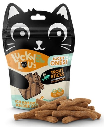Przejdź do produktu Lucky Lou Lucky Ones Sticks Kurczak & Pstrąg 50g - przysmak dla kota