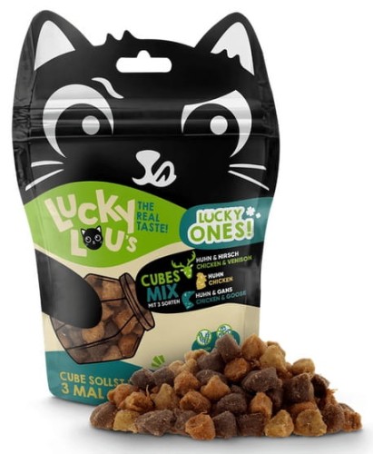 Przejdź do produktu Lucky Lou Lucky Ones Cubes MixPack 80g - przysmak dla kota