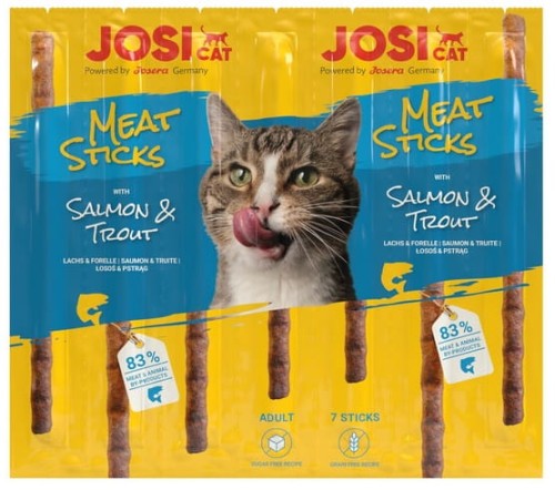 Przejdź do produktu Josera JosiCat Meat Sticks Salmon & Trout 35g - przysmak dla kota