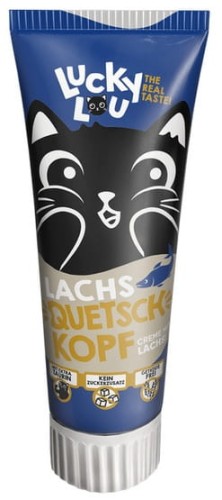 Przejdź do produktu Lucky Lou Quetschkopfe Łosoś pasta 75g - monobiałkowy przysmak dla kota
