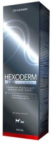 Przejdź do produktu Hexoderm Excellence - szampon regulujący mikroflorę skóry z fitosfingozyną i chlorheksydyną dla kota i psa 200ml