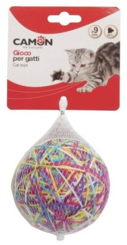Przejdź do produktu Camon Cat Toy Piłeczka z włóczką i dzwonkiem - zabawka dla kota
