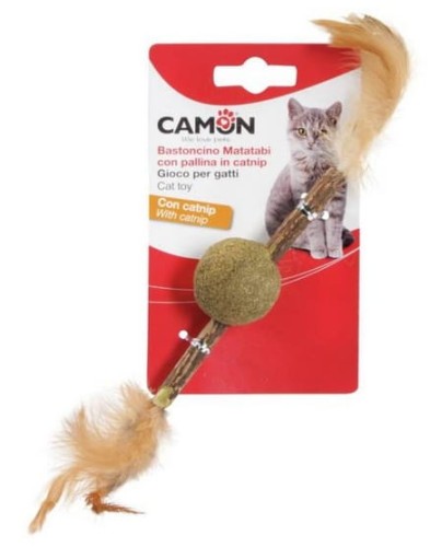 Przejdź do produktu Camon Cat Toy Matatabi Kij z piłką z kocimiętką - zabawka dla kota