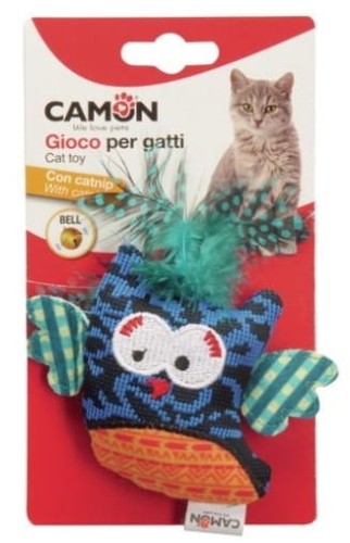 Przejdź do produktu Camon Cat Toy Ptaszek z dzwonkiem i kocimiętką 10cm - zabawka dla kota