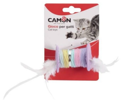 Przejdź do produktu Camon Cat Toy Szpulka z piórkami - zabawka dla kota