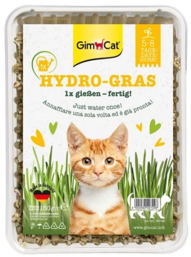 Przejdź do produktu Gimpet Hydro-Gras - Trawa z hydrogranulkami dla kota - pojemnik 150g