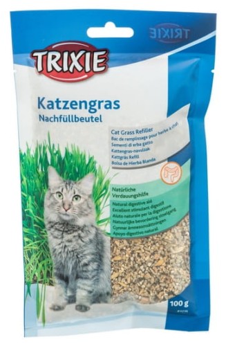 Przejdź do produktu Trixie Trawa dla kota w woreczku 100g [4236]