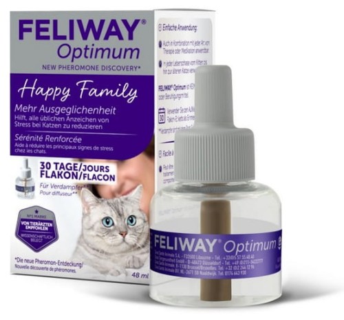 Przejdź do produktu Feliway Optimum - kocie feromony Wkład uzupełniający 48ml (30 dni)