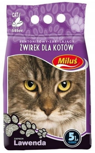 Przejdź do produktu Miluś Lawenda żwir zbrylający bentonitowy 5L