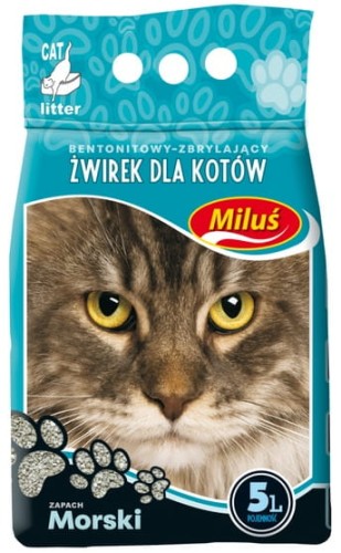 Przejdź do produktu Miluś Morski żwir zbrylający bentonitowy 5L