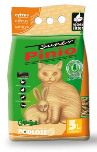 Przejdź do produktu Super Pinio Cytryna żwirek drewniany 5L
