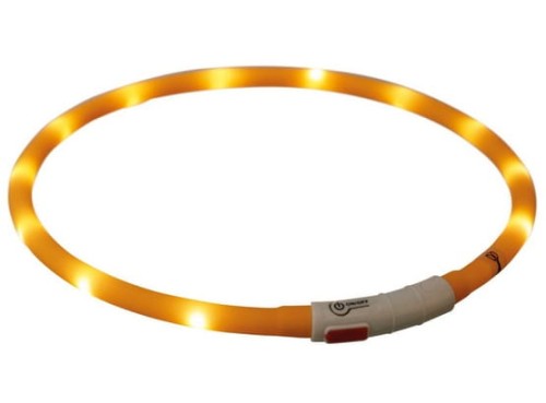 Przejdź do produktu Trixie Opaska LED USB silikonowa XS-XL 70/1cm pomarańczowa