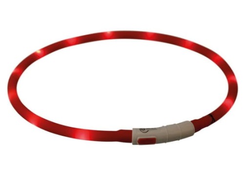 Przejdź do produktu Trixie Opaska LED USB silikonowa XS-XL 70/1cm czerwona