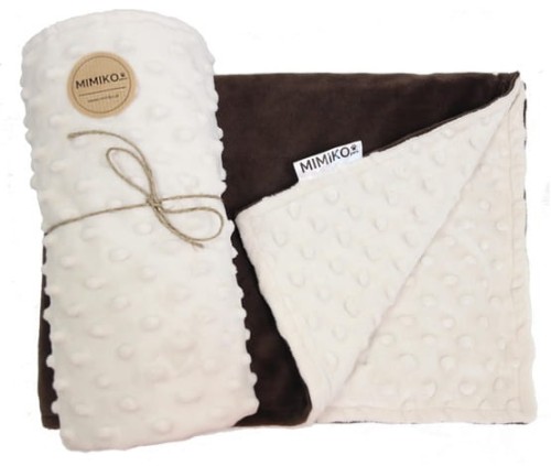 Przejdź do produktu MIMIKO Pets Kocyk Minky-Dot 100x75cm jasny beż / brąz