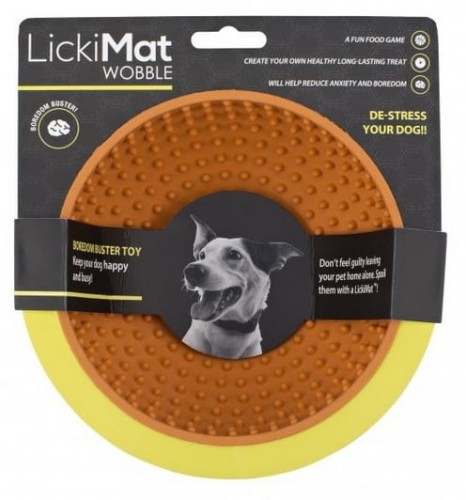 Przejdź do produktu LickiMat Wobble Miska głęboka Jeżyk miękka pomarańczowa