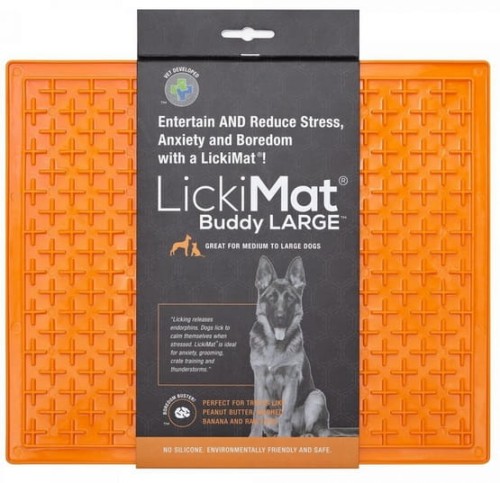 Przejdź do produktu LickiMat Buddy Large Krzyżyk miękki pomarańczowy