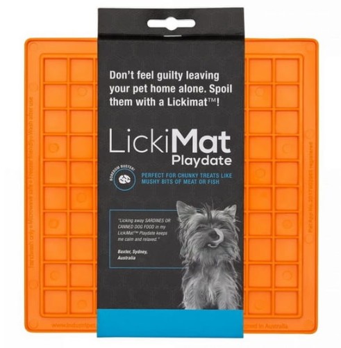 Przejdź do produktu LickiMat Playdate Kwadrat miękki pomarańczowy