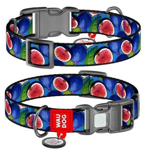 Przejdź do produktu Collar WauDog Nylon Obroża nylonowa z QR-paszportem, plastikowy fastex, wzór FIGA, M 20mm/28-40cm