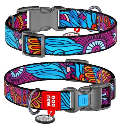 Przejdź do produktu Collar WauDog Nylon Obroża nylonowa z QR-paszportem, plastikowy fastex, wzór LATO, 20mm/28-40cm