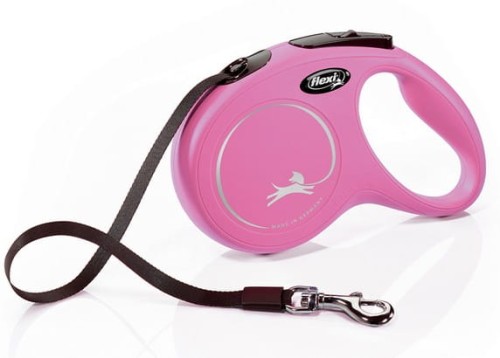 Przejdź do produktu Flexi New Classic Smycz taśma M 5m różowa [FL-2237]