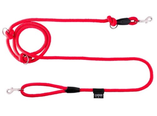 Przejdź do produktu CHABA Smycz linka regulowana - 10mm x 138/260cm czerwona