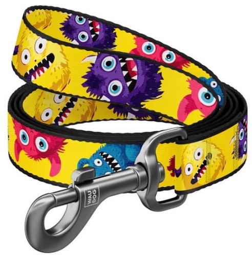 Przejdź do produktu Collar WauDog Nylon Smycz nylonowa S 15mm/200cm, wzór FUTRZANE POTWORY