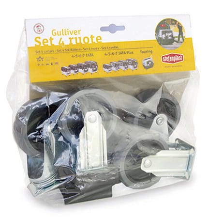 Przejdź do produktu Stefanplast Zestaw 4 kółek do transportera Gulliver IATA 4, 5, 6, 7 [96328]