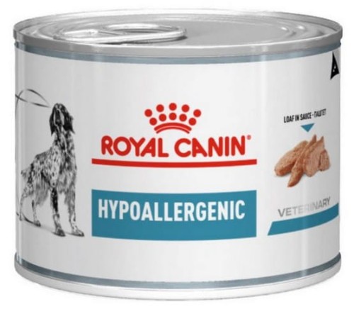 Przejdź do produktu Royal Canin Veterinary Diet Canine Hypoallergenic puszka 200g – hipaolergiczna karma weterynaryjna dla psa