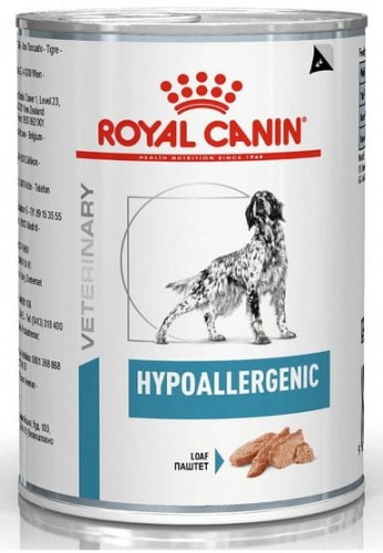Przejdź do produktu Royal Canin Veterinary Diet Canine Hypoallergenic puszka 400g – hipaolergiczna karma weterynaryjna dla psa