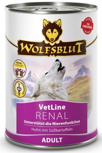 Przejdź do produktu Wolfsblut Dog VetLine Renal - kurczak i bataty puszka 395g - monobiałkowa karma weterynaryjna dla psa