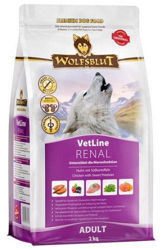 Przejdź do produktu Wolfsblut Dog VetLine Renal - kurczak i bataty 2kg - monobiałkowa karma weterynaryjna dla psa
