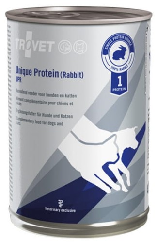 Przejdź do produktu Trovet Unique Protein UPR Królik puszka 400g - monobiałkowa karma weterynaryjna dla psa i kota