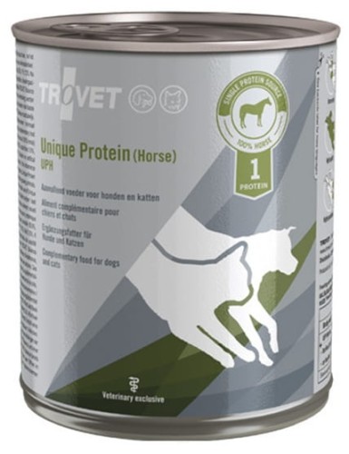 Przejdź do produktu Trovet Unique Protein UPH Konina puszka 800g - monobiałkowa karma weterynaryjna dla psa i kota