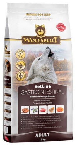 Przejdź do produktu Wolfsblut Dog VetLine Gastrointestinal - kaczka i bataty 12kg – monobiałkowa karma weterynaryjna dla psa