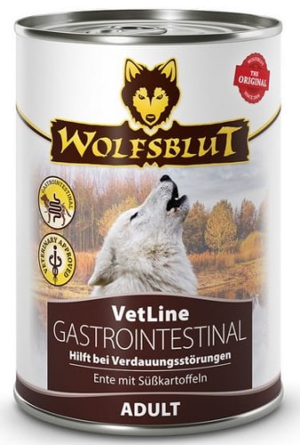 Przejdź do produktu Wolfsblut Dog VetLine Gastrointestinal - kaczka i bataty puszka 395g - karma weterynaryjna dla psa
