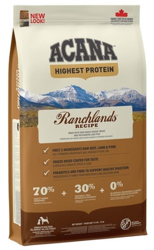 Przejdź do produktu Acana Highest Protein Ranchlands Dog 11,4kg - karma sucha dla psa