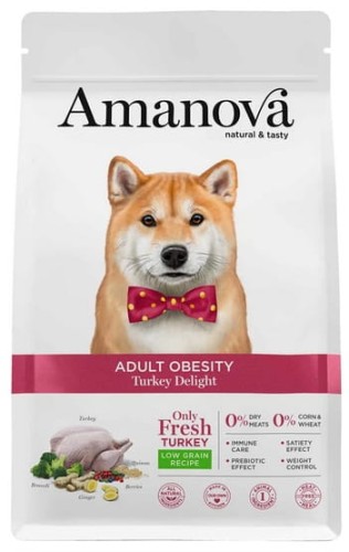 Przejdź do produktu Amanova Dog Adult Obesity Turkey Delight - indyk 10kg - karma sucha dla psa