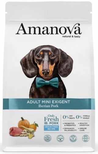 Przejdź do produktu Amanova Dog Adult Mini Exigent Iberian Pork - wieprzowina 7kg - karma sucha dla psa
