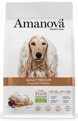Przejdź do produktu Amanova Dog Adult Medium Exquisite Chicken - kurczak 12kg - karma sucha dla psa