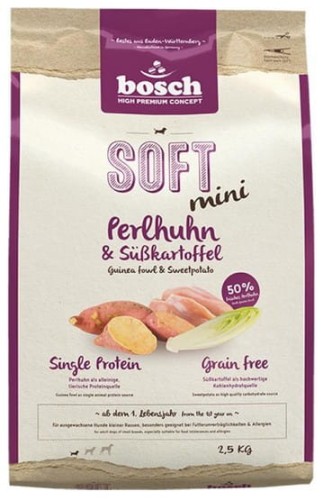 Przejdź do produktu Bosch Soft Mini Perliczka & Bataty 2,5kg - karma sucha dla psa