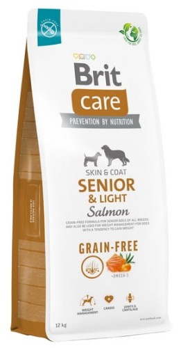 Przejdź do produktu Brit Care Grain Free Senior & Light Salmon 12kg - monobiałkowa karma sucha dla psa