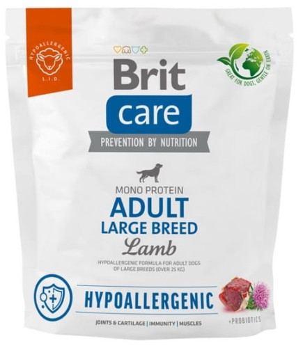Przejdź do produktu Brit Care Hypoallergenic Adult Large Lamb 1kg - monobiałkowa karma sucha dla psa