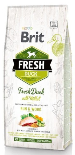 Przejdź do produktu Brit Fresh Dog Adult Active Duck & Millet 12kg - karma sucha dla psa