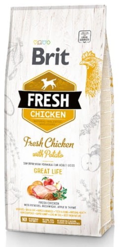 Przejdź do produktu Brit Fresh Dog Adult Chicken & Potato 12kg - karma sucha dla psa