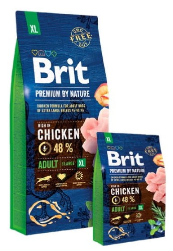 Przejdź do produktu Brit Premium By Nature Adult XL Extra Large 15kg - monobiałkowa karma sucha dla psa