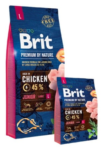 Przejdź do produktu Brit Premium By Nature Junior L Large 15kg - monobiałkowa karma sucha dla psa