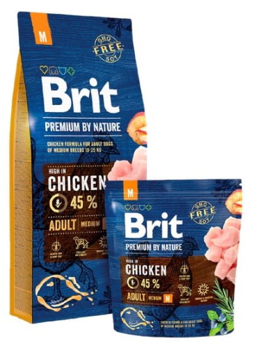 Przejdź do produktu Brit Premium By Nature Adult M Medium 3kg - karma sucha dla psa