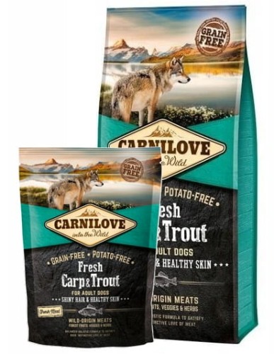 Przejdź do produktu Carnilove Dog Fresh Carp & Trout Adult - karp i pstrąg 1,5kg - karma sucha dla psa